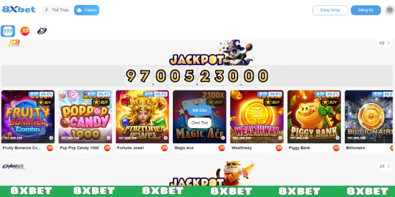 Các siêu phẩm của Sảnh Nổ hũ PG điện tử